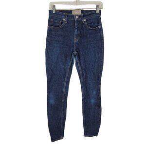 Everlane womens 26 regular deep blue darker wash denim skinny jeans